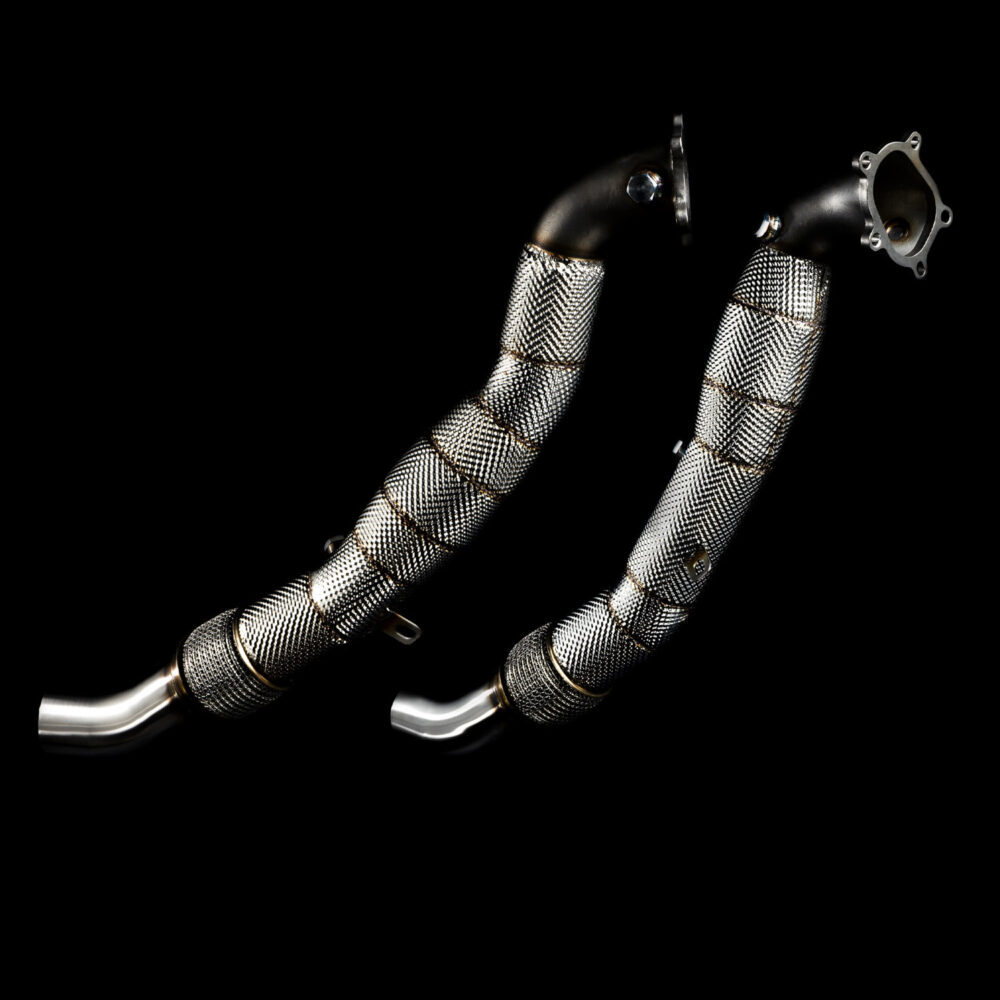 CTS Turbo Audi C7/C7.5 S6/S7/RS7 4.0T Cast Downpipe Set with High Flow Cats - Image 2