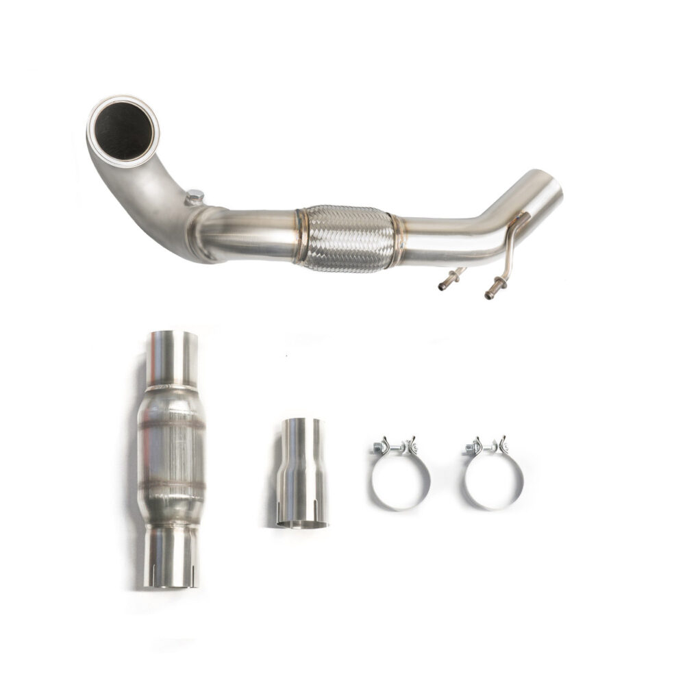 CTS Turbo MQB FWD Exhaust Downpipe with High Flow Cat (MK7/MK7.5 Golf, GTI, GLI, A3 FWD)