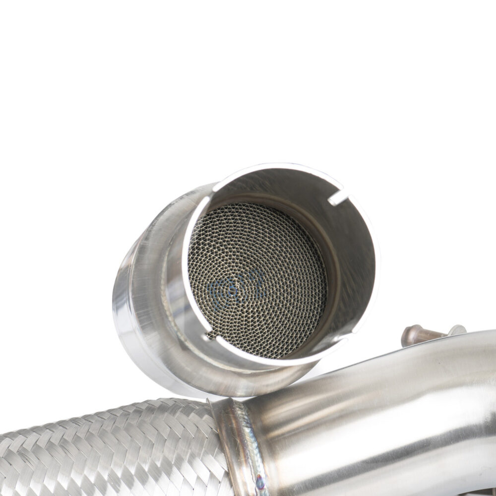 CTS Turbo MQB FWD Exhaust Downpipe with High Flow Cat (MK7/MK7.5 Golf, GTI, GLI, A3 FWD) - Image 6