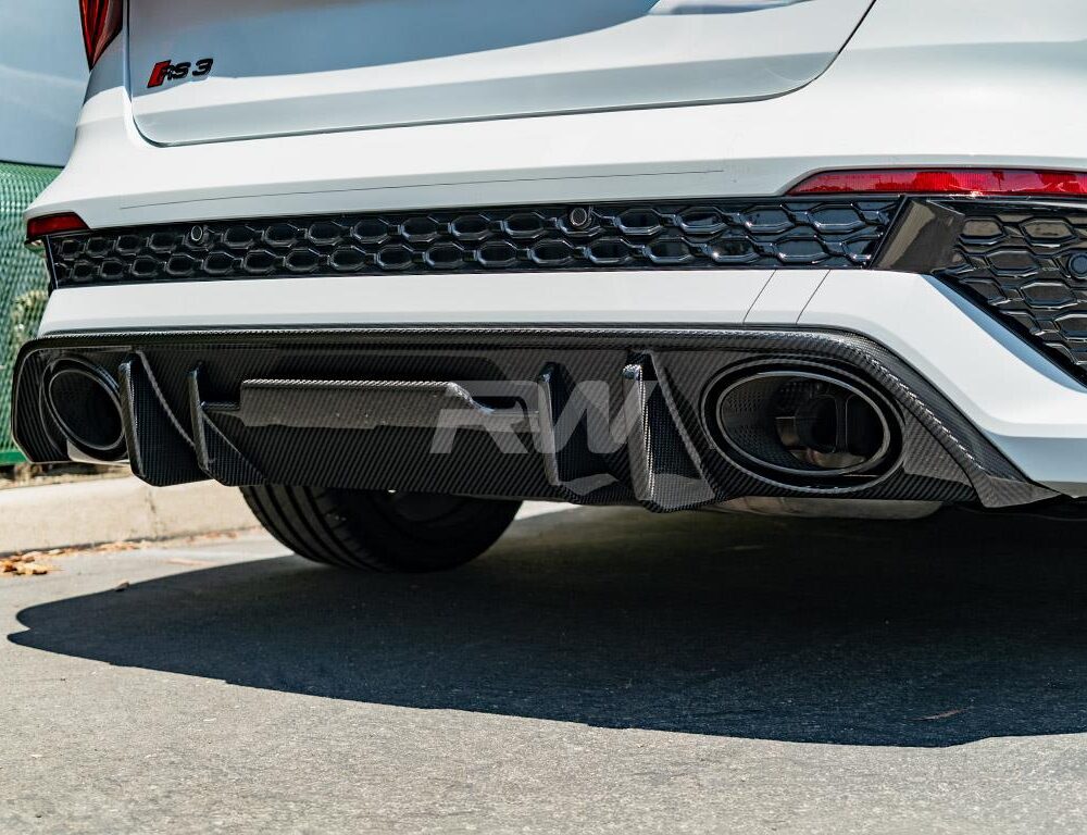RW Carbon Audi RS3 8Y Carbon Fiber Rear Diffuser