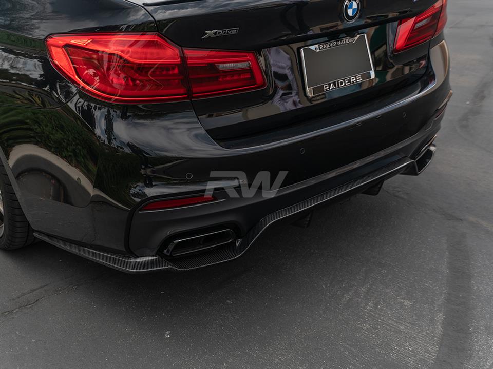 RW Carbon BMW G30 3D Style Carbon Fiber Rear Diffuser