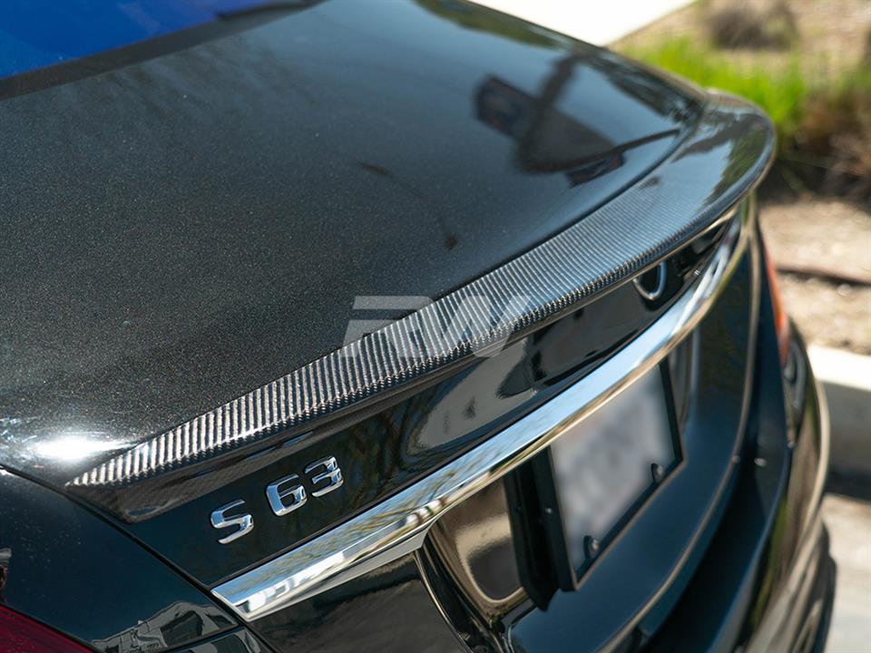 RW Carbon Mercedes W222 Carbon Fiber Trunk Spoiler