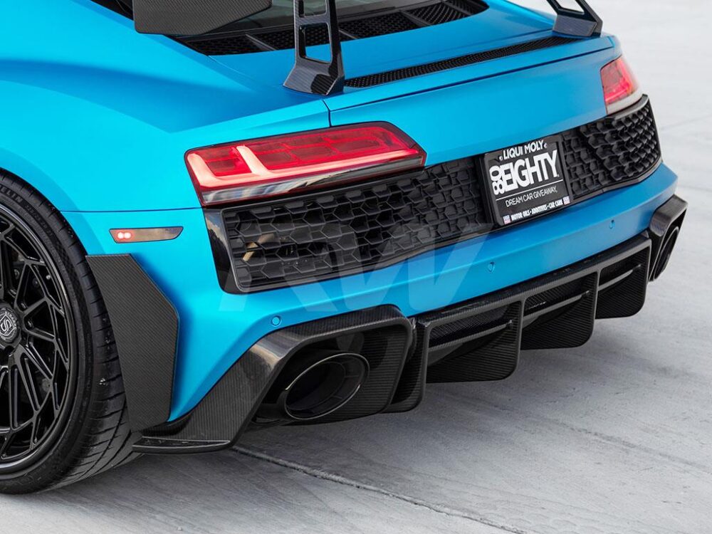 RW Carbon Audi R8 4S Facelift Carbon Fiber Rear Diffuser 2019+ - Image 5