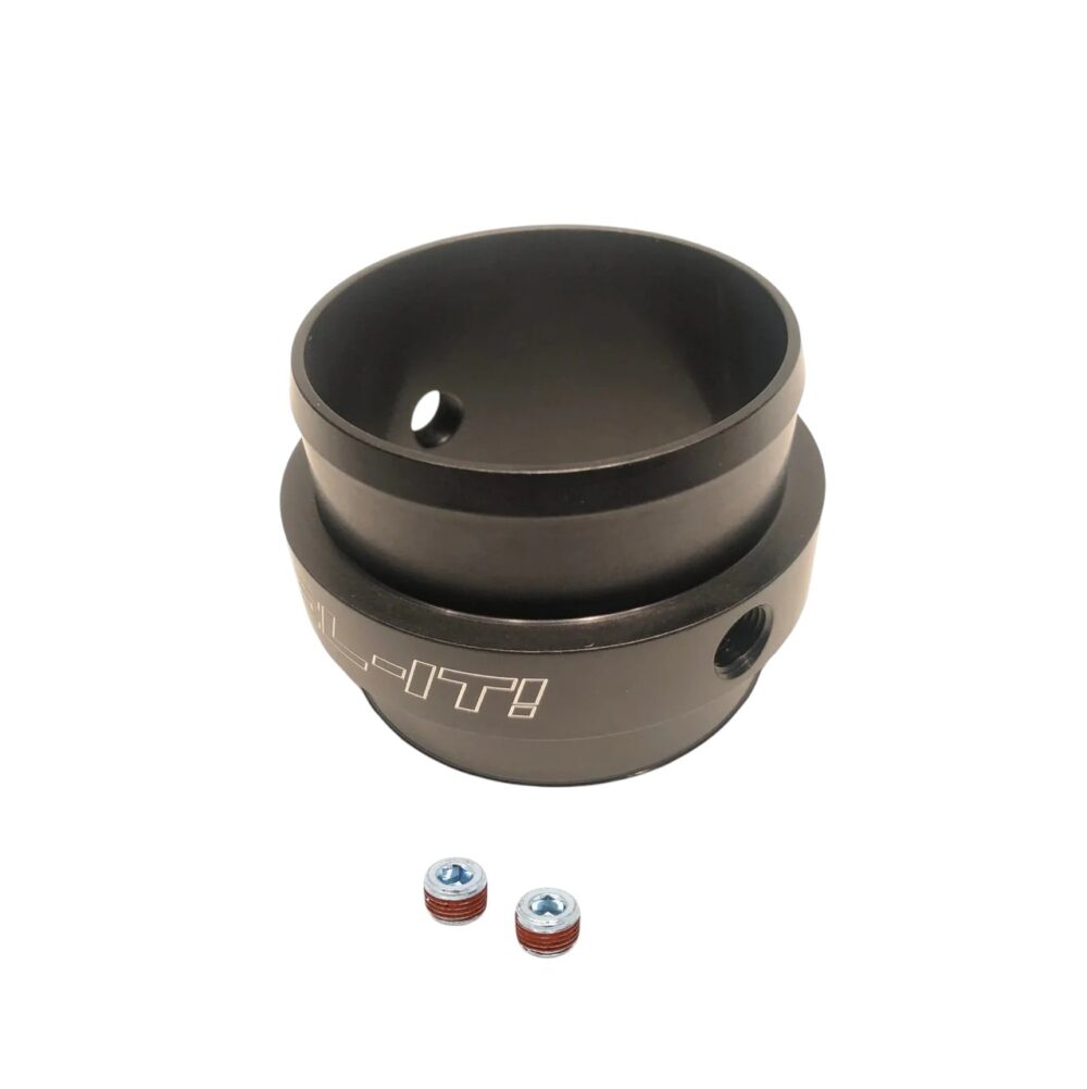 BMS Fuel-It! 2.5" ID Billet Charge Pipe Coupler with Two 1/8" NPT/Methanol Injection Bungs