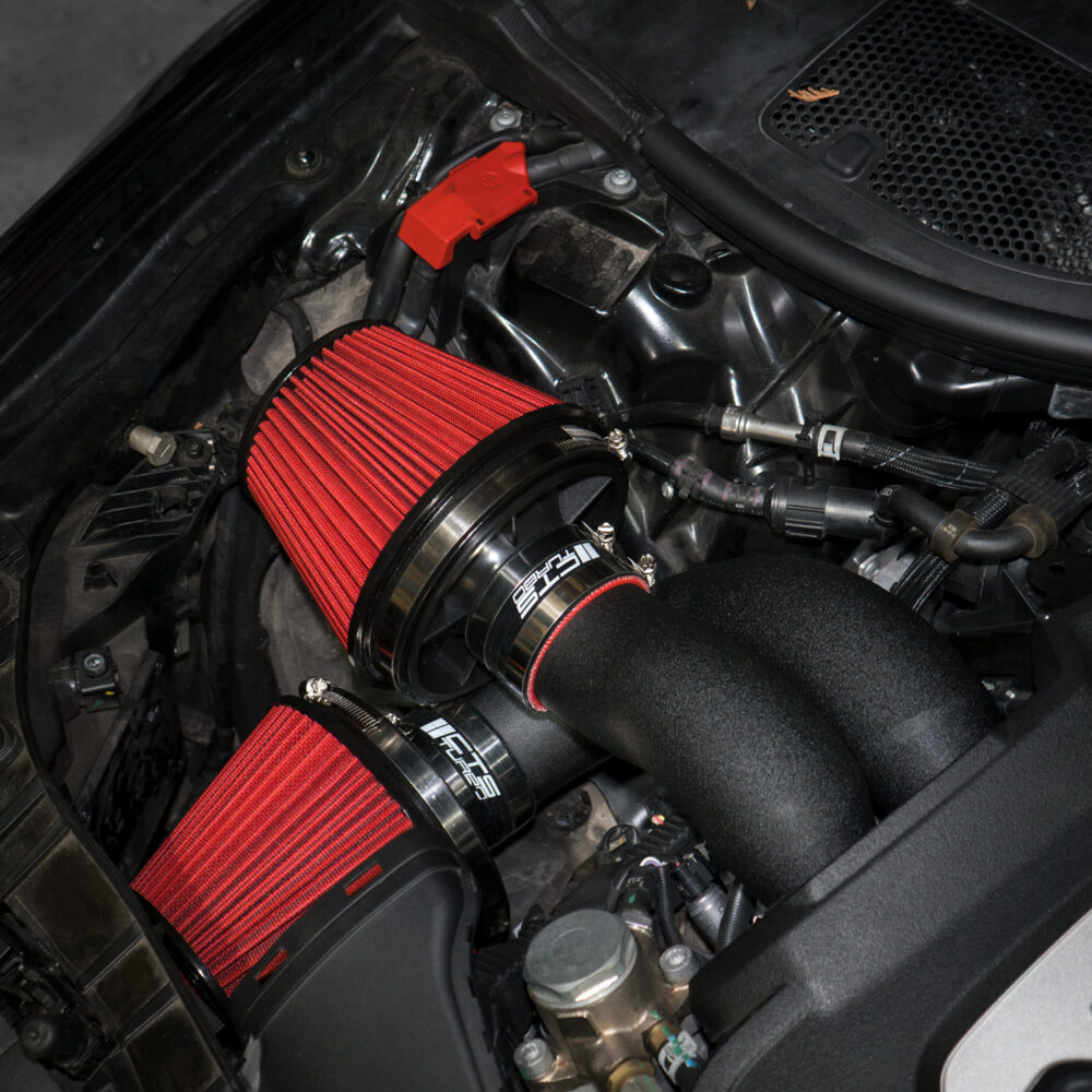 CTS TURBO C7 S6/S7/RS7 Dual 3″ intake Kit with 6″ Velocity Stack - Image 2