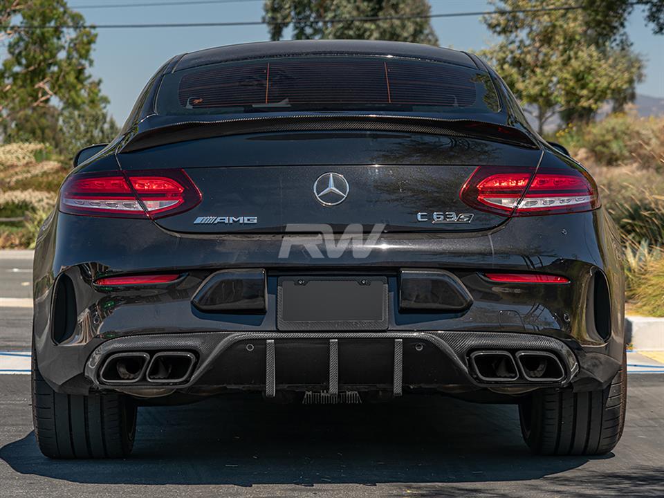 Alternative view of RW Carbon Mercedes W205 C63/C63S Coupe 19+ DTM CF Diffuser
