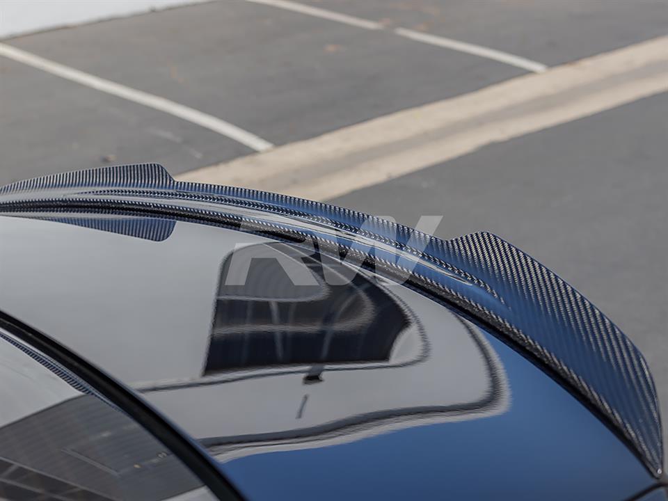 Alternative view of RW Carbon Mercedes W206 XR Style Carbon Fiber Trunk Spoiler