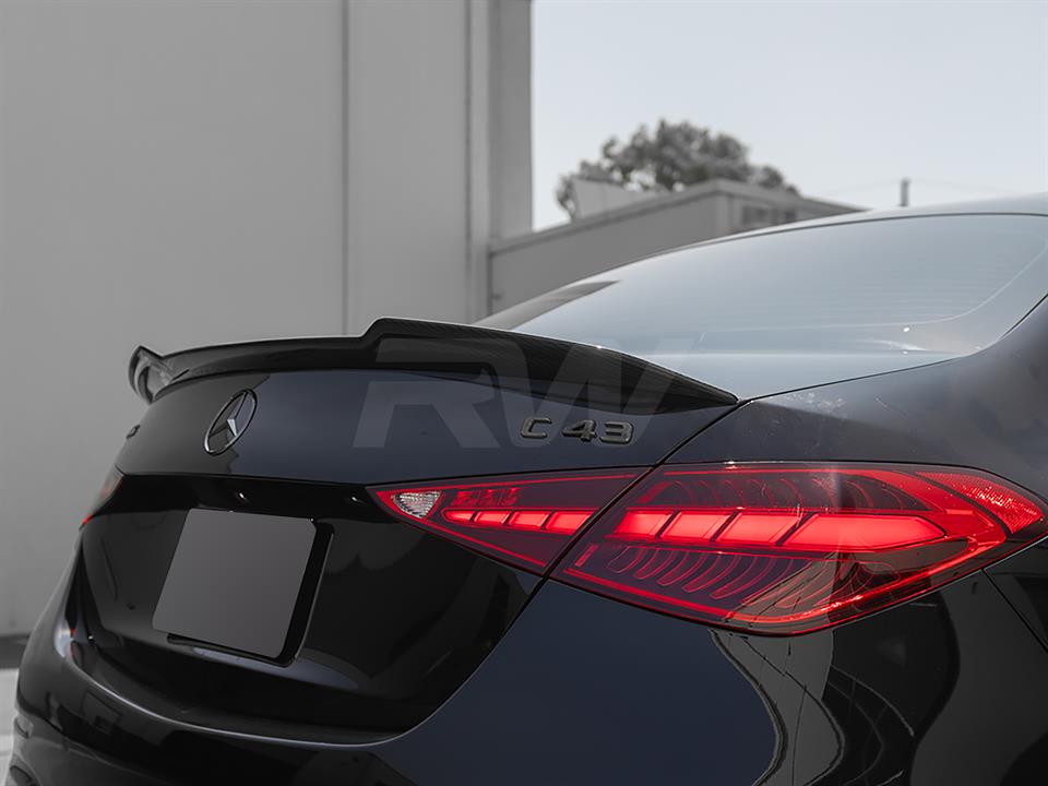 RW Carbon Mercedes W206 XR Style Carbon Fiber Trunk Spoiler