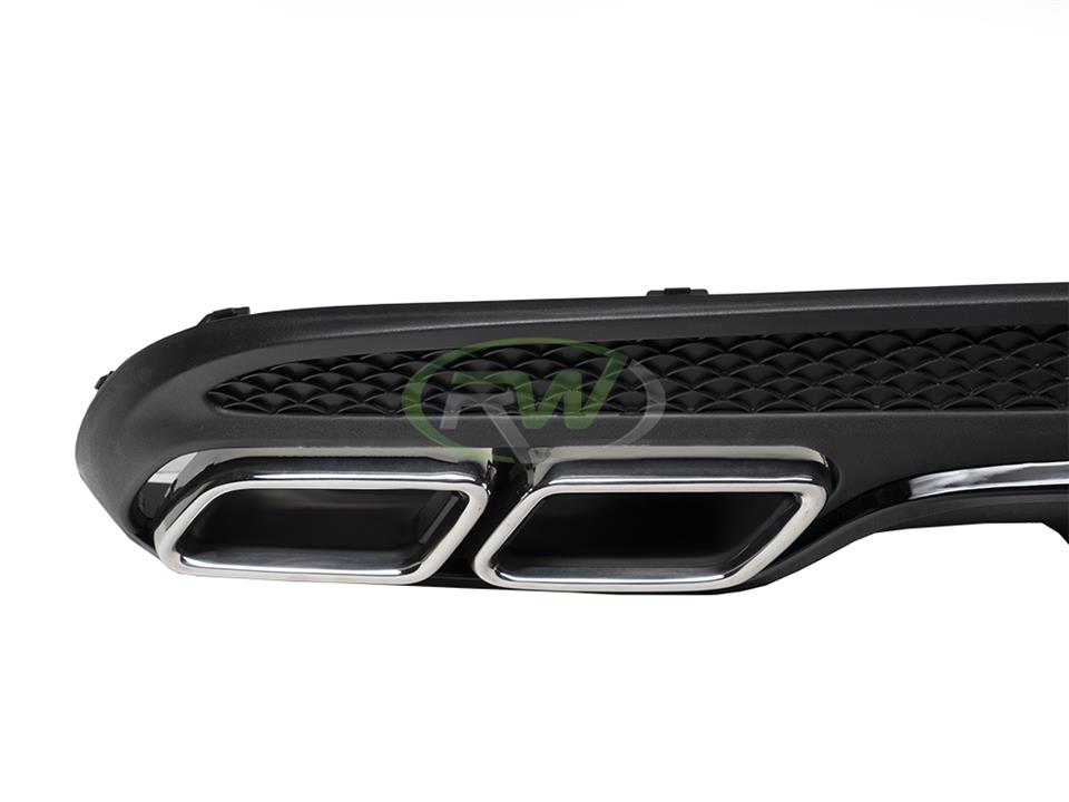 Alternative view of RW Carbon Mercedes C63 Style Diffuser Conversion Kit for C Class