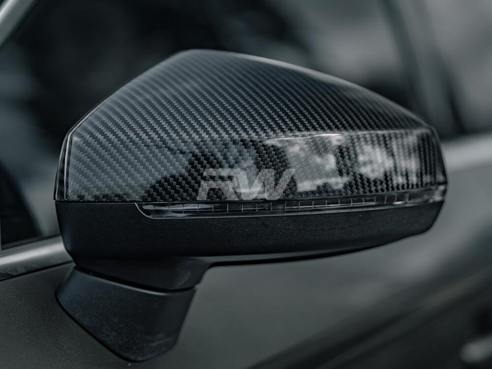 RW Carbon Audi 8V A3 S3 RS3 CF Mirror Cap Replacements - Image 3