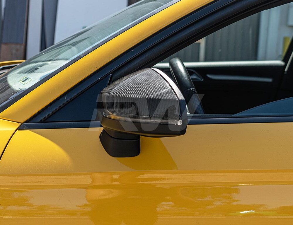 Alternative view of RW Carbon Audi 8V A3 S3 RS3 CF Mirror Cap Replacements