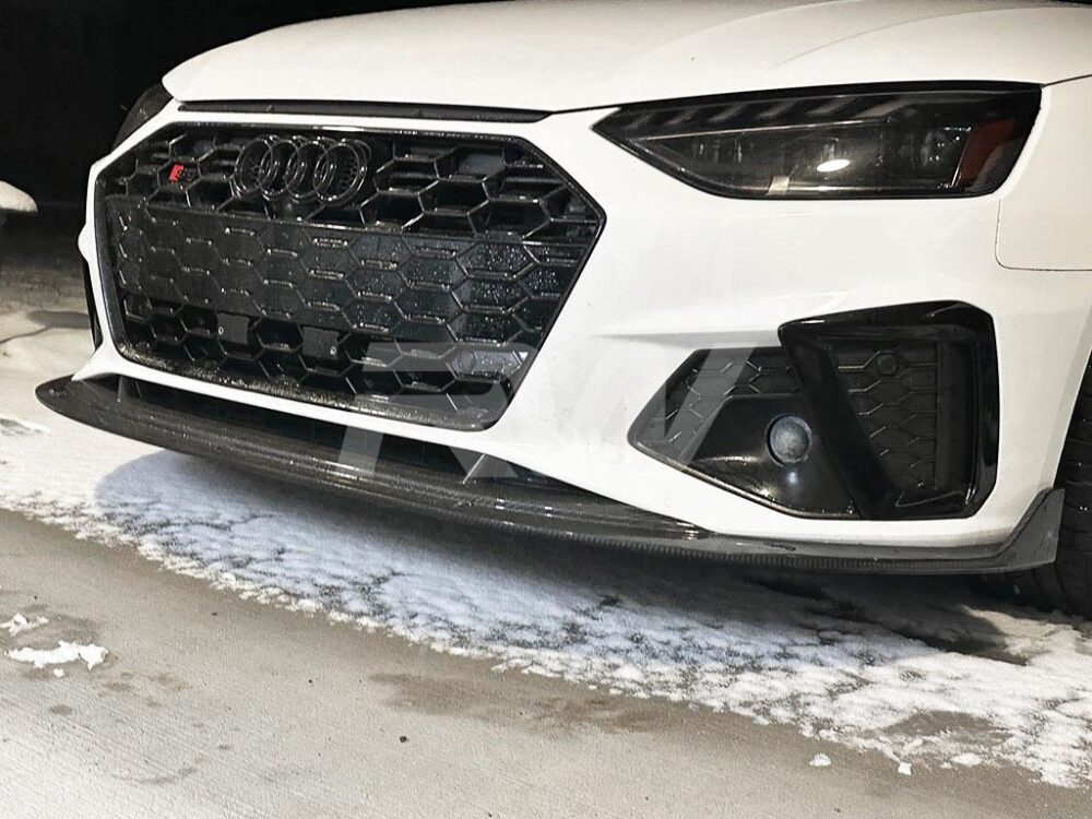 RW Carbon Audi A4 S-Line S4 2020+ B9 Carbon Fiber Front Lip - Image 4