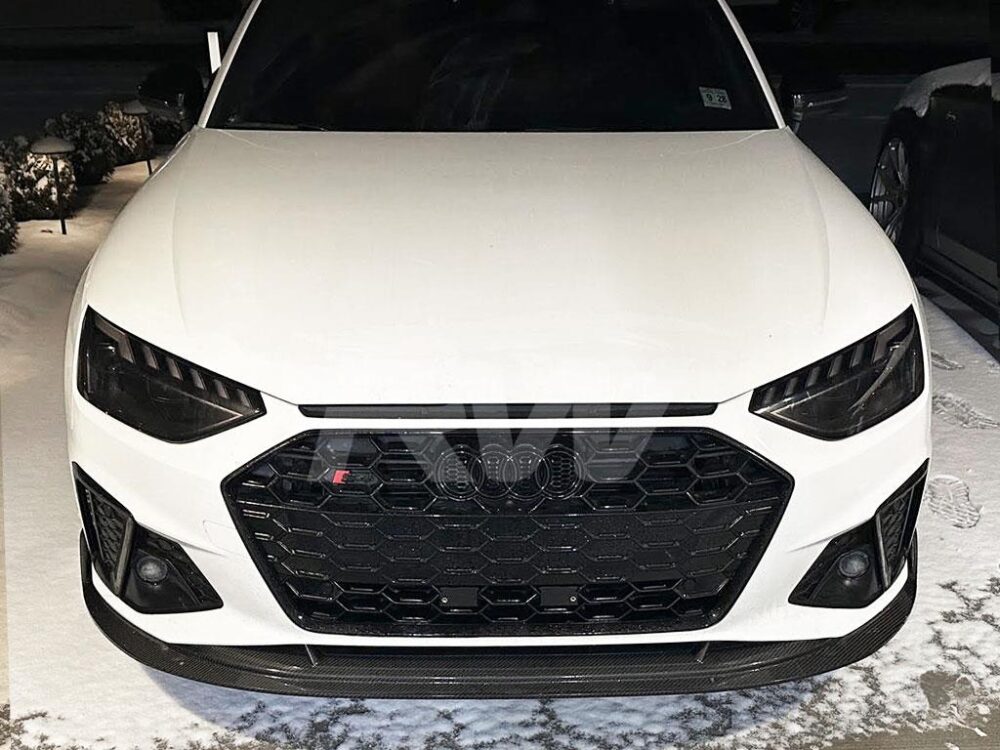 RW Carbon Audi A4 S-Line S4 2020+ B9 Carbon Fiber Front Lip - Image 5