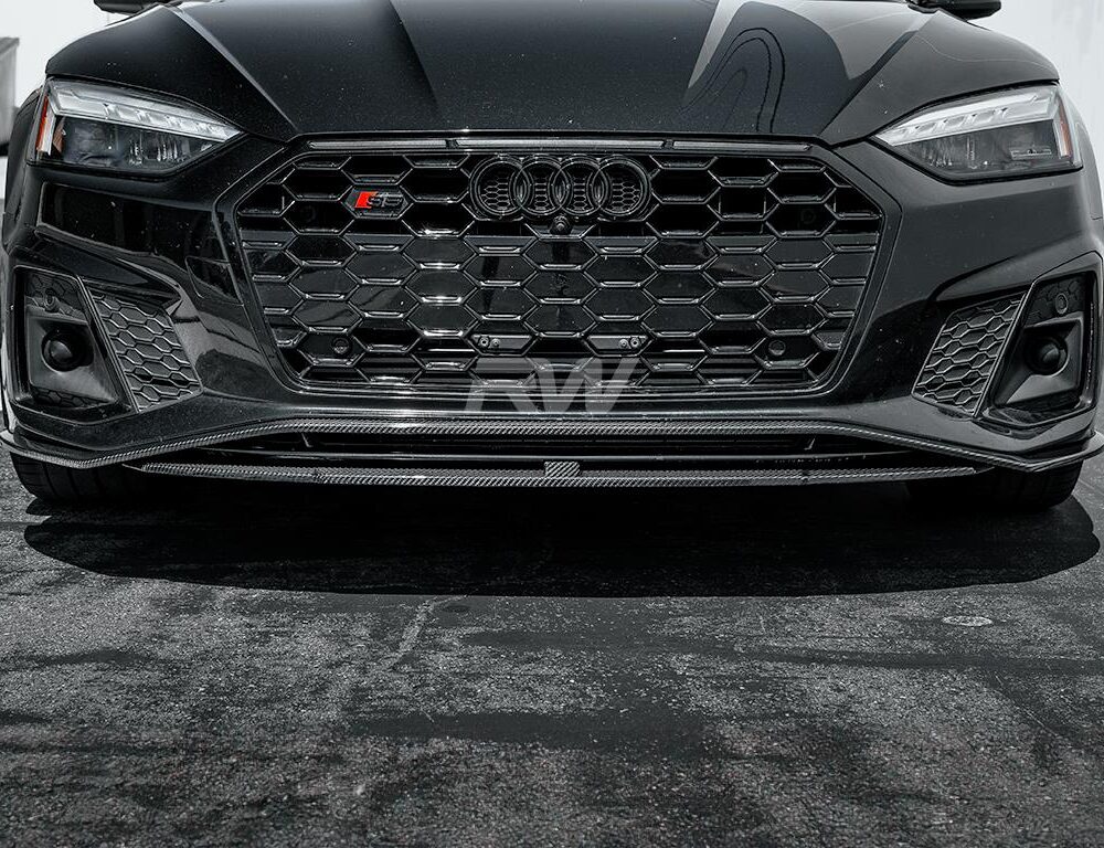 Alternative view of RW Carbon Audi A5 S-Line S5 Carbon Fiber Front Lip Spoiler