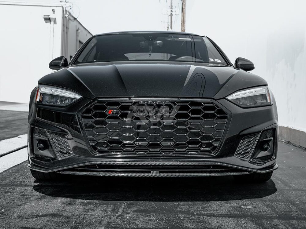 RW Carbon Audi A5 S-Line S5 Carbon Fiber Front Lip Spoiler - Image 4