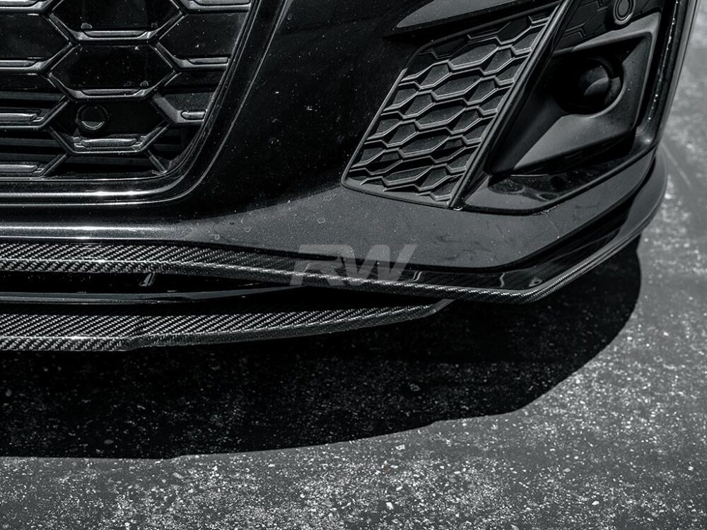 RW Carbon Audi A5 S-Line S5 Carbon Fiber Front Lip Spoiler - Image 5