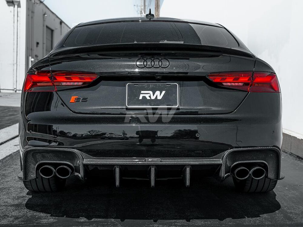 RW Carbon Audi A5 S5 RS5 4dr Sportback CF Trunk Spoiler - Image 2