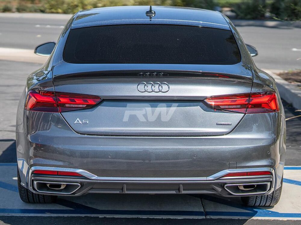 RW Carbon Audi A5 S5 RS5 4dr Sportback CF Trunk Spoiler - Image 5