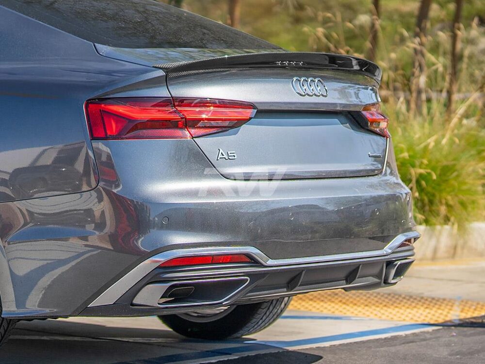 RW Carbon Audi A5 S5 RS5 4dr Sportback CF Trunk Spoiler - Image 9