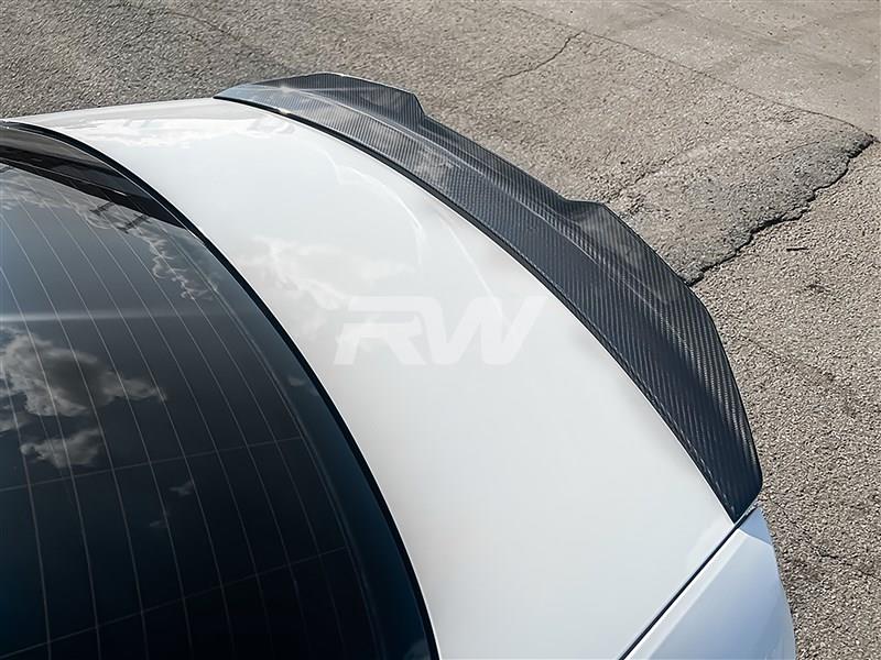 Alternative view of RW Carbon Audi B9 A4/S4 GTX Carbon Fiber Trunk Spoiler