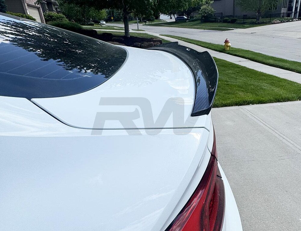 Alternative view of RW Carbon Audi B9 A5/S5/RS5 Sedan GTX Carbon Fiber Trunk Spoiler