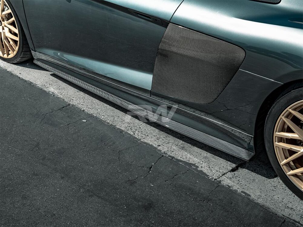 RW Carbon Audi R8 4S Carbon Fiber Side Skirt Extensions - Image 7