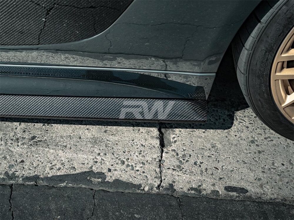 RW Carbon Audi R8 4S Carbon Fiber Side Skirt Extensions - Image 9
