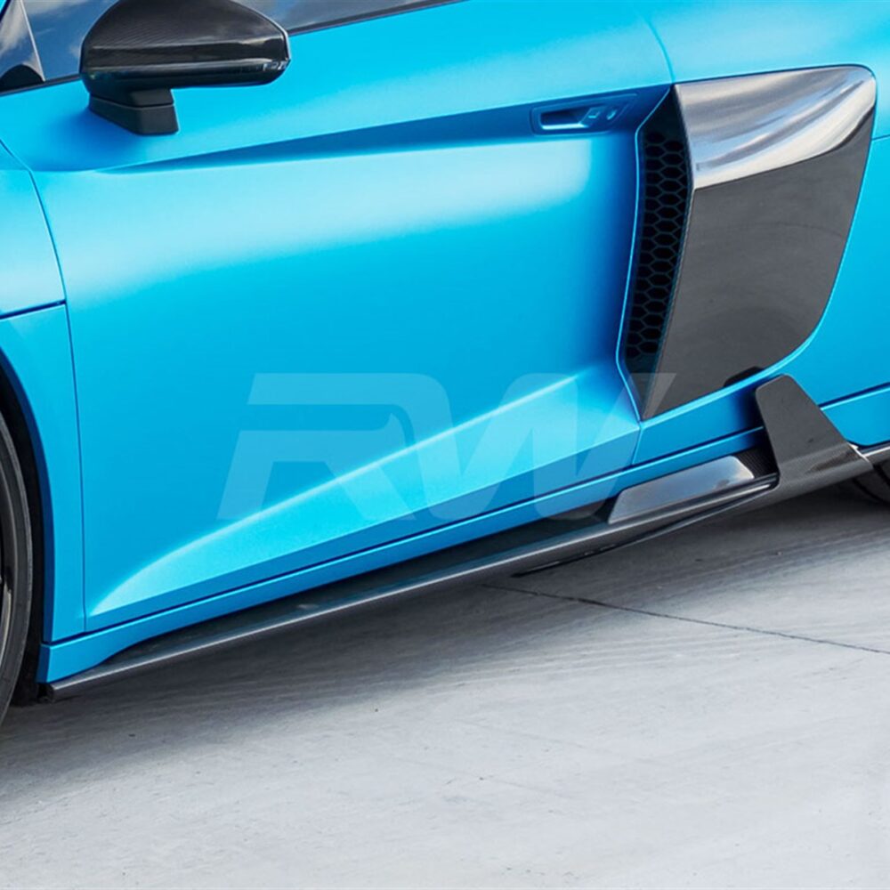 RW Carbon Audi R8 4S DTM Carbon Fiber Side Skirt Extensions