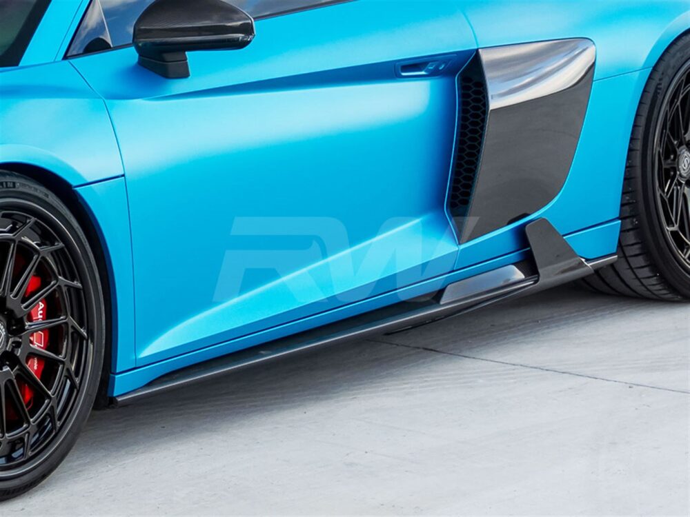 RW Carbon Audi R8 4S DTM Carbon Fiber Side Skirt Extensions