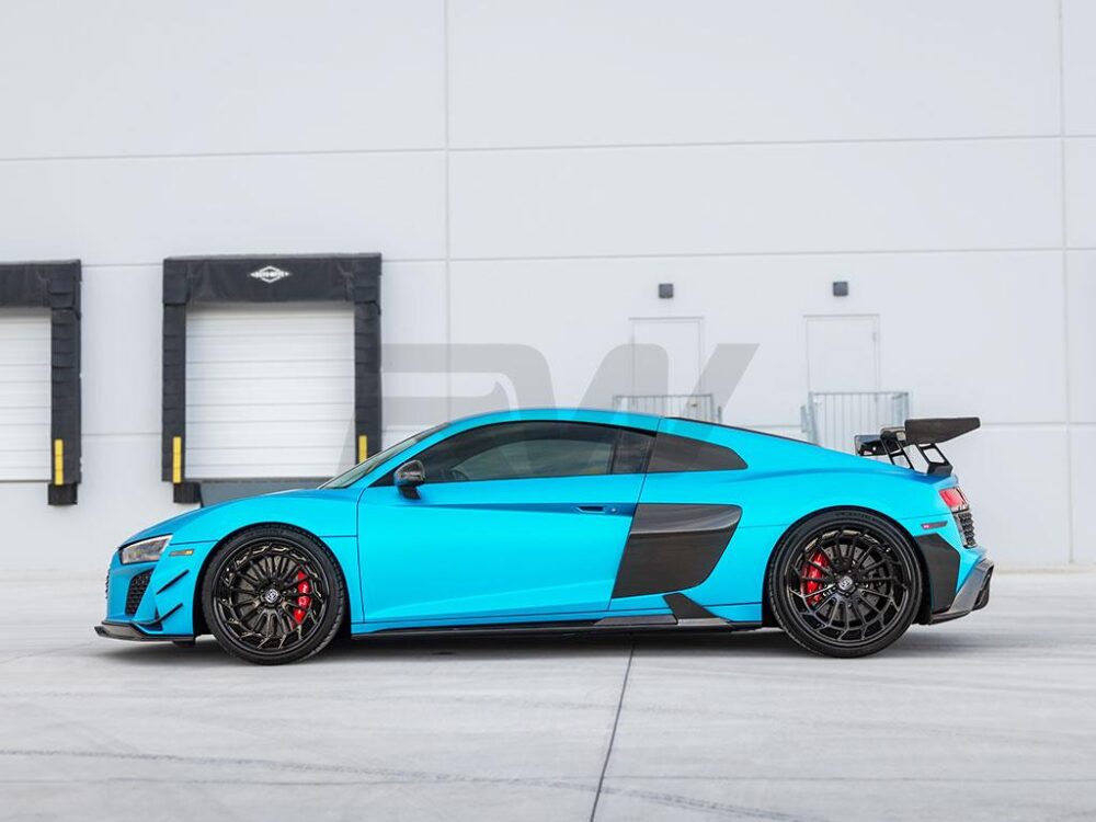 RW Carbon Audi R8 4S DTM Carbon Fiber Side Skirt Extensions - Image 2