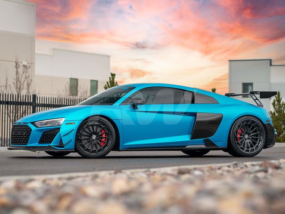 RW Carbon Audi R8 4S DTM Carbon Fiber Side Skirt Extensions - Image 9
