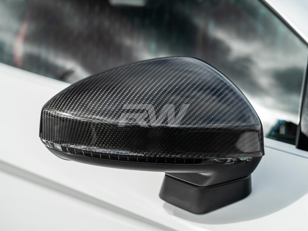 RW Carbon Audi R8 4S Dry Carbon Fiber Mirror Caps - Image 4