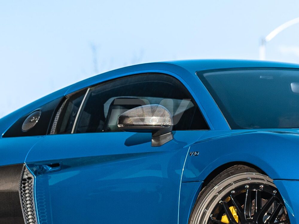 RW Carbon Audi R8 4S Dry Carbon Fiber Mirror Caps - Image 2
