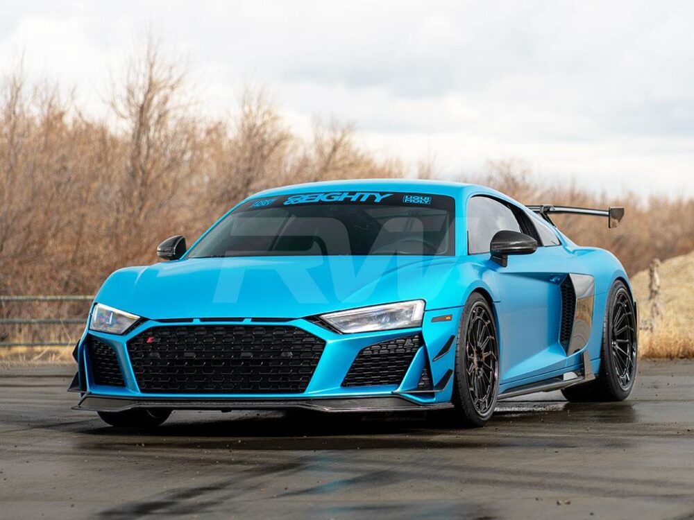 RW Carbon Audi R8 4S Facelift Carbon Fiber Front Lip Spoiler 2019+ - Image 10