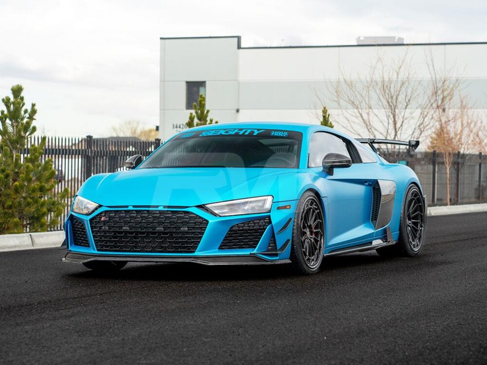 RW Carbon Audi R8 4S Facelift Carbon Fiber Front Lip Spoiler 2019+ - Image 12