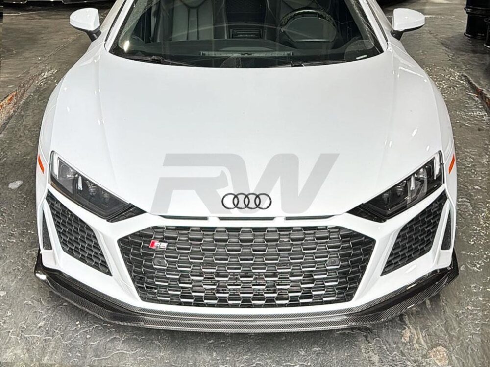 RW Carbon Audi R8 4S Facelift Carbon Fiber Front Lip Spoiler 2019+ - Image 14