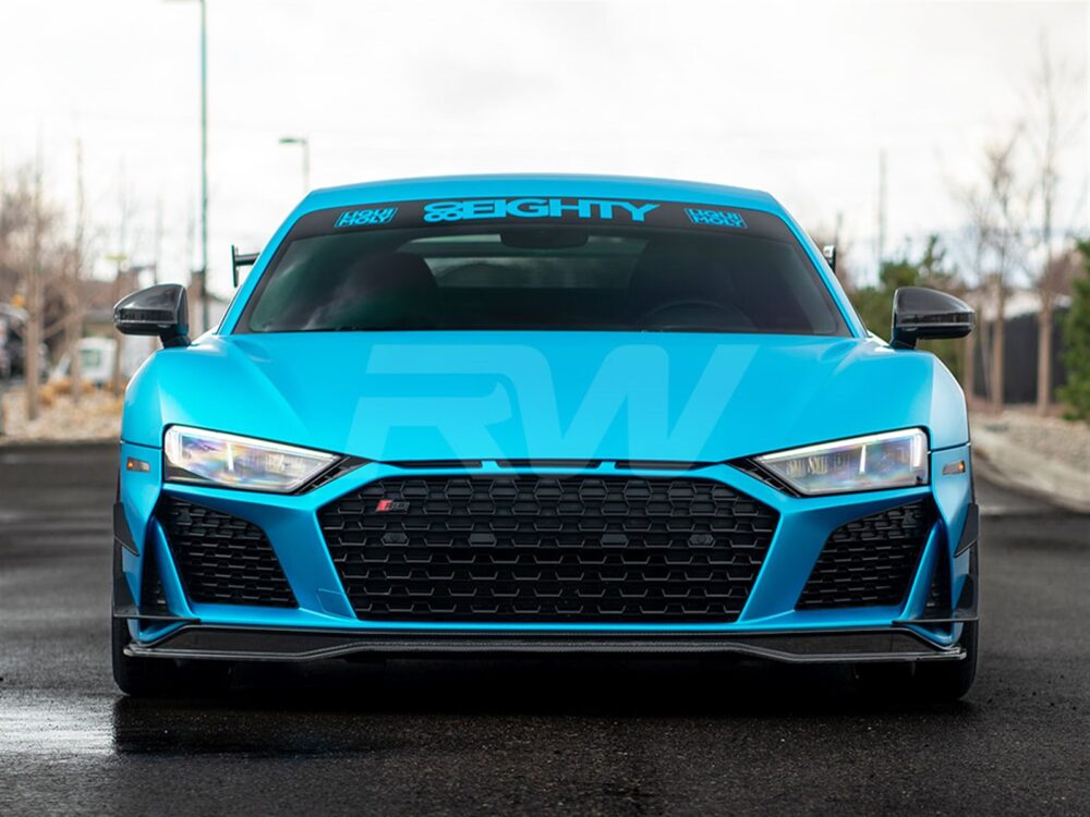 RW Carbon Audi R8 4S Facelift Carbon Fiber Front Lip Spoiler 2019+ - Image 4