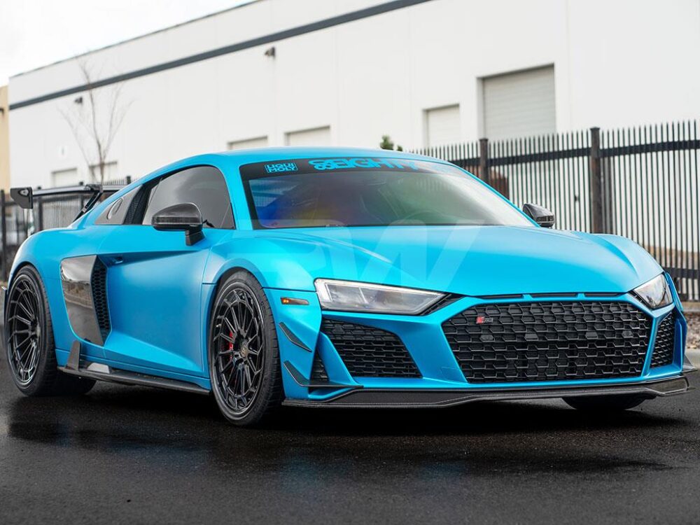 RW Carbon Audi R8 4S Facelift Carbon Fiber Front Lip Spoiler 2019+ - Image 7