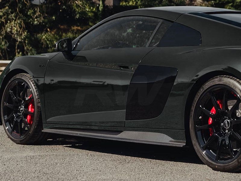 RW Carbon Audi R8 4S GT Style Carbon Fiber Side Skirt Extensions