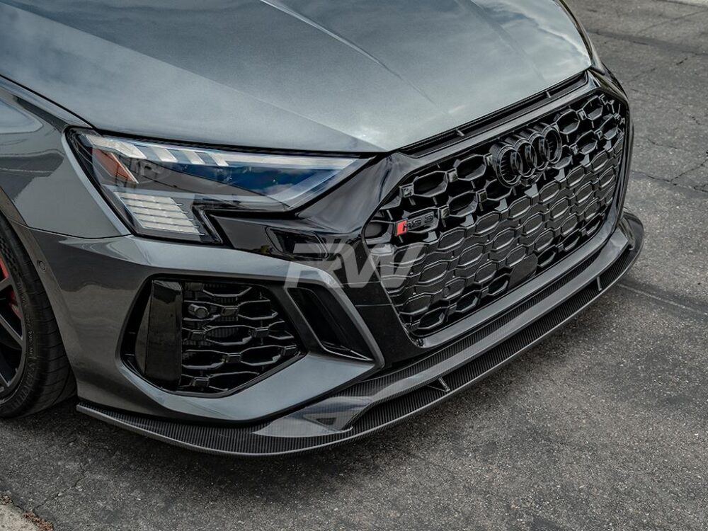 RW Carbon Audi RS3 8Y Carbon Fiber Front Lip Spoiler - Image 12