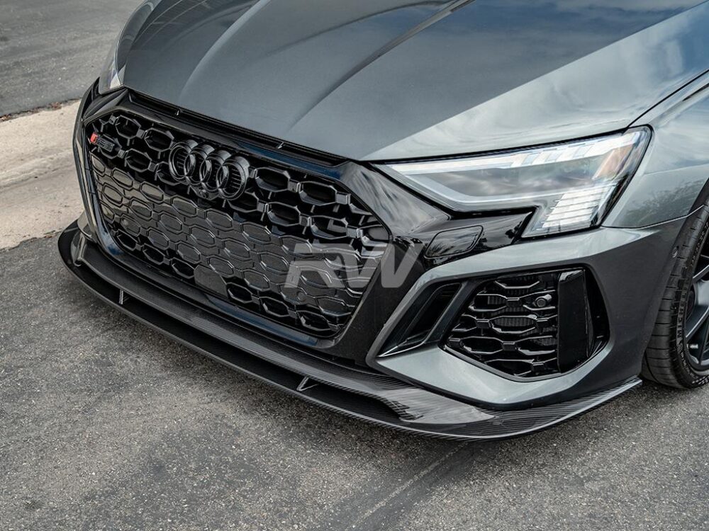 RW Carbon Audi RS3 8Y Carbon Fiber Front Lip Spoiler - Image 3