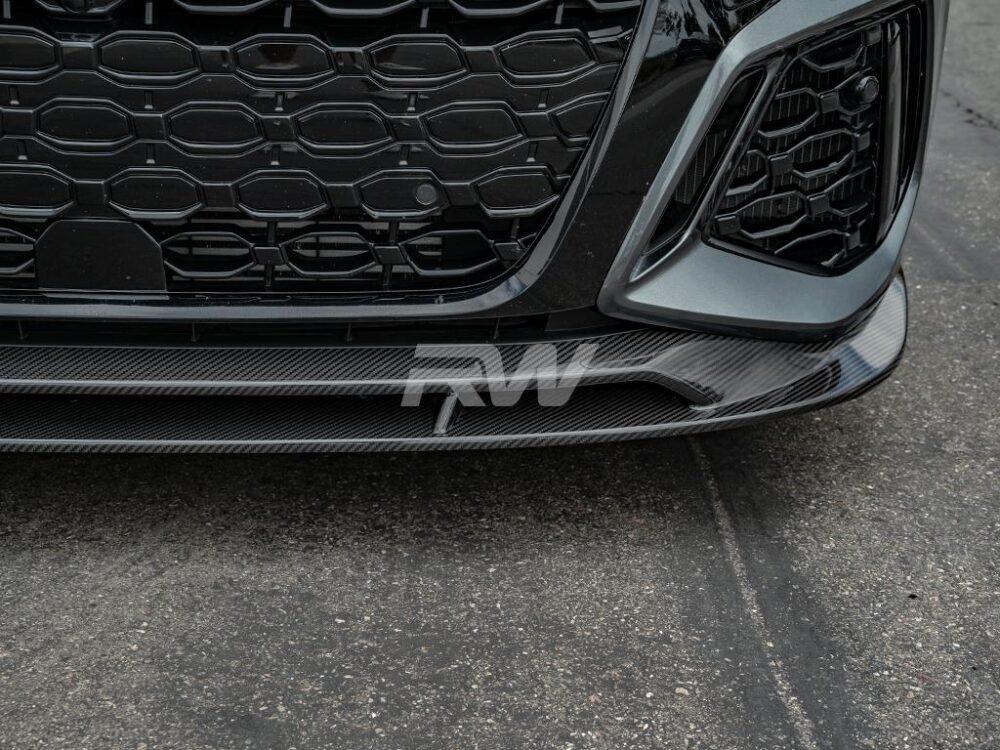 RW Carbon Audi RS3 8Y Carbon Fiber Front Lip Spoiler - Image 6