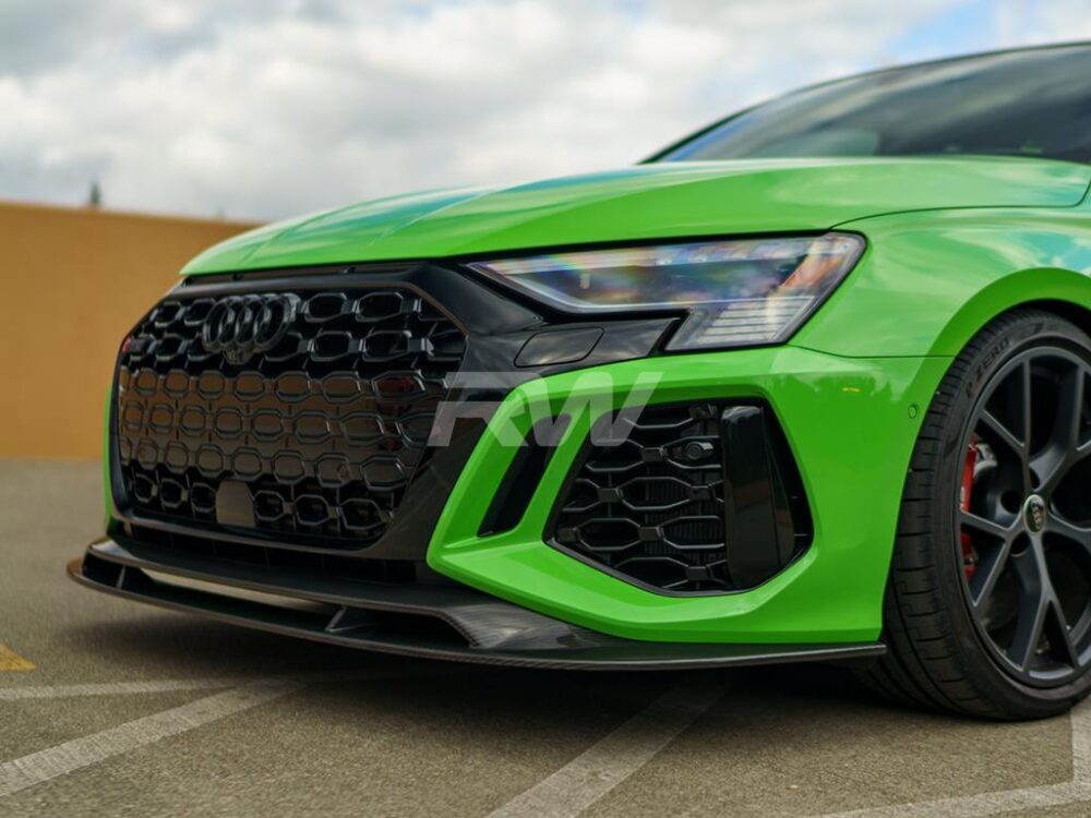 RW Carbon Audi RS3 8Y Carbon Fiber Front Lip Spoiler - Image 8