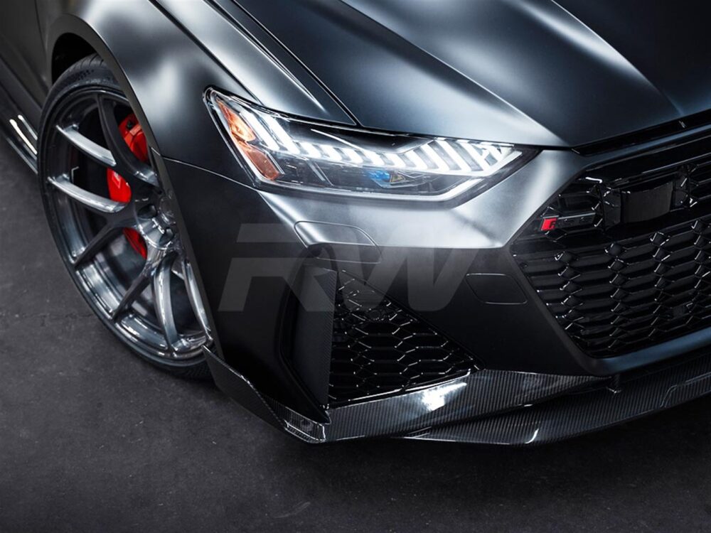 RW Carbon Audi RS6 RS7 C8 Carbon Fiber Front Lip - Image 3