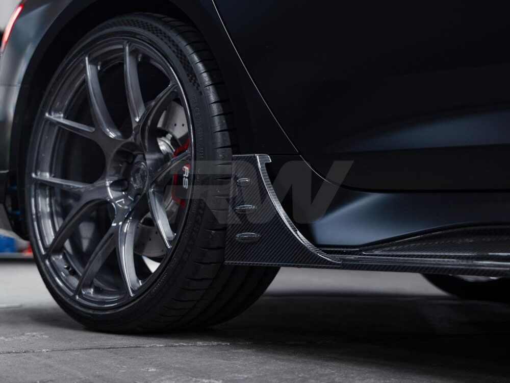 RW Carbon Audi RS6 RS7 C8 Carbon Fiber Side Skirt Extensions - Image 7