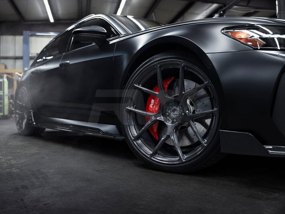 RW Carbon Audi RS6 RS7 C8 Carbon Fiber Side Skirt Extensions - Image 3