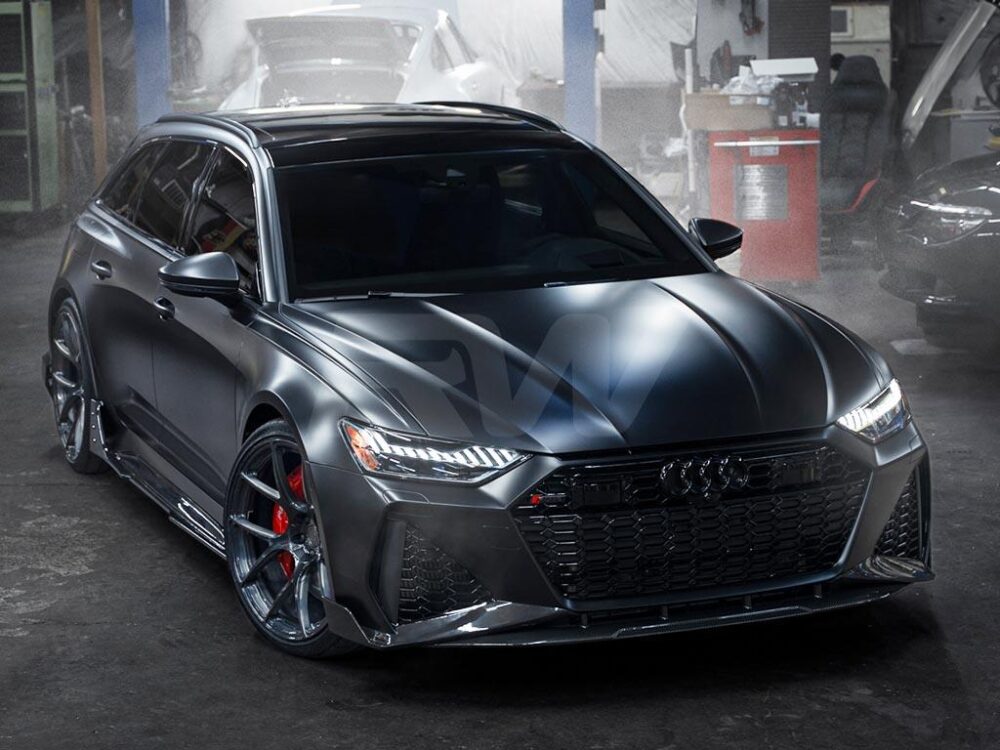 RW Carbon Audi RS6 RS7 C8 Carbon Fiber Side Skirt Extensions - Image 5