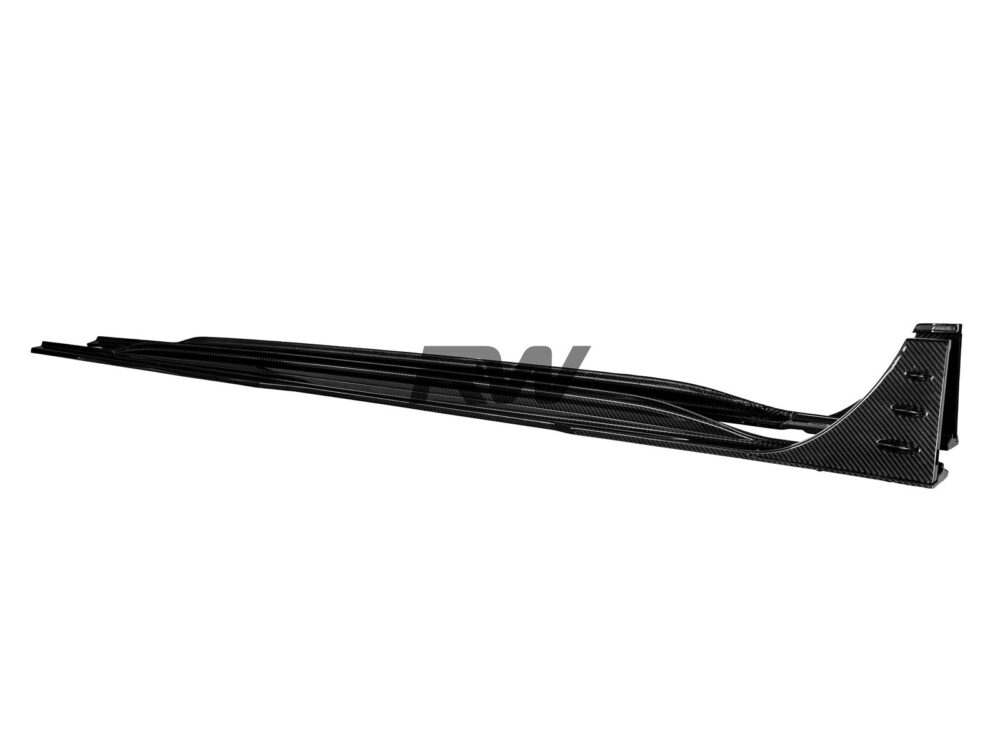 RW Carbon Audi RS6 RS7 C8 Carbon Fiber Side Skirt Extensions - Image 9