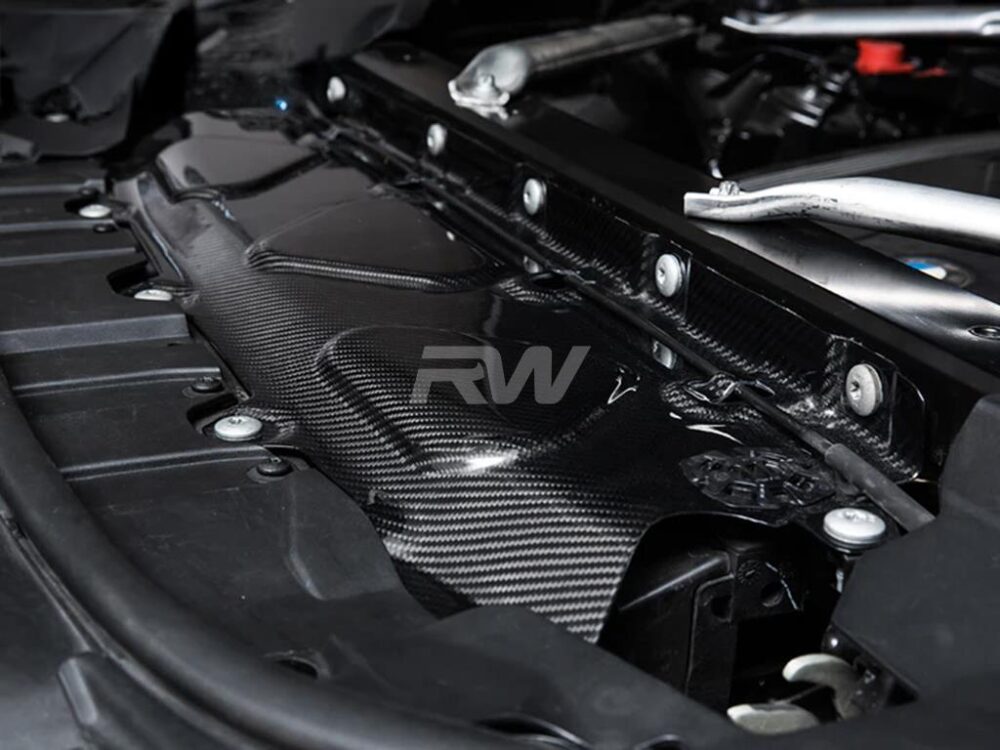 RW Carbon BMW Carbon Fiber Engine Bay Cooling Shroud - Image 3
