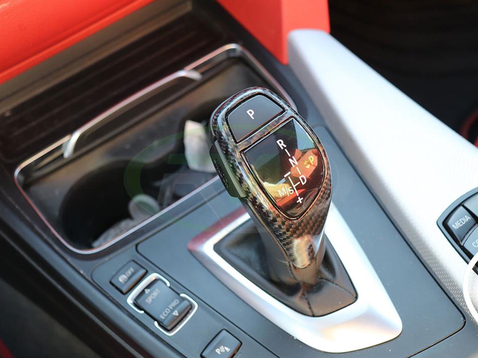 Alternative view of RW Carbon BMW Carbon Fiber Gear Selector Cover - M Sport